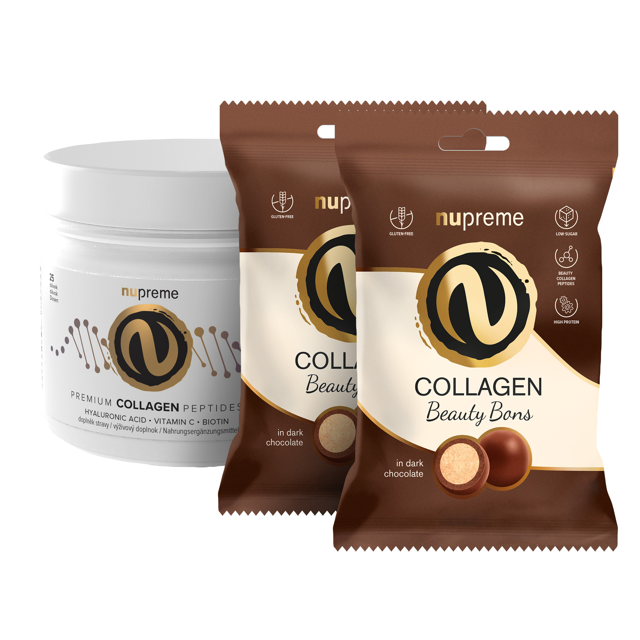 Collagen Peptides + 2 x Beauty Bons NUPREME Obrázek