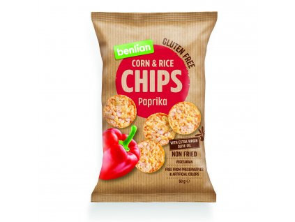 corn and rice chips paprika 50g