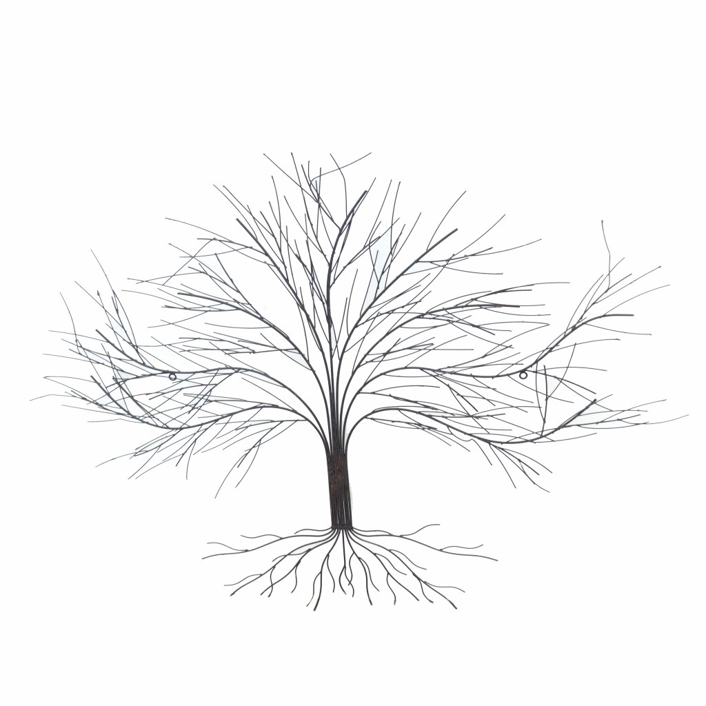 Dekorácia Plechový strom cierny