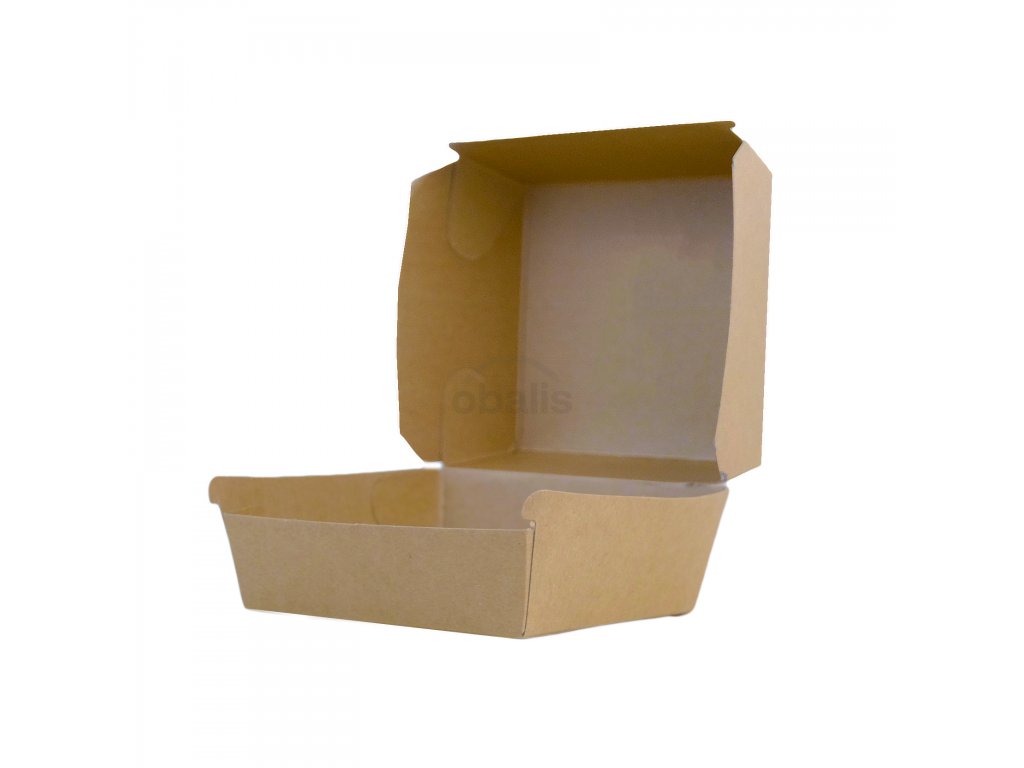 Burger box hnědý 110x110x90 mm
