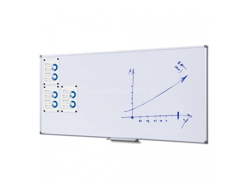 Popisovatelná magnetická tabule - Whiteboard SCRITTO 100x200 cm