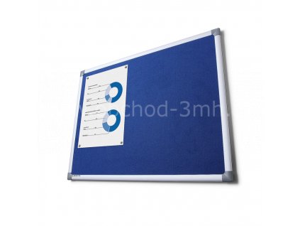 Textilní tabule SCRITTO, modrá, 450x600mm