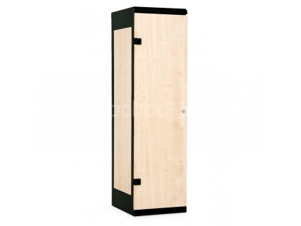 Šatní skříňka 1-dveřová, 1970 x 420 x 500 mm - lamino/kov