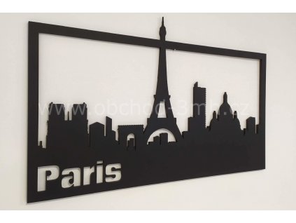Dřevěný obraz - PARIS - BAREVNĚ LAKOVANÝ