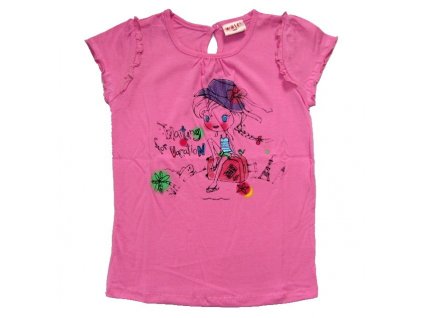 Dívčí růžové triko WOLF 80-90-100-110