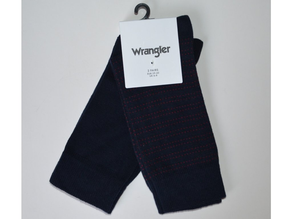 Pánské ponožky WRANGLER 2 páry modré vysoké
