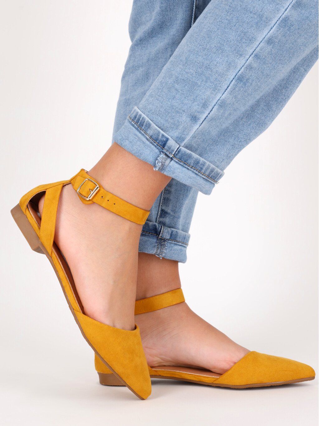 damske zlte semisove sandale CL73YELL 4