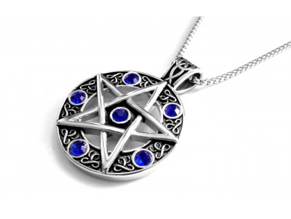 řetízek a přívěsek - náhrdelník - pentagram