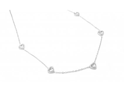 řetízek, náhrdelník - chirurgická ocel - dámský - srdce