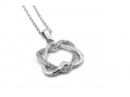 řetízek, náhrdelník - chirurgická ocel - dámský - srdce - 230951  dárkové balení zdarma