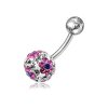 piercing s krystaly - koule - růžovobíláfdbly063 1