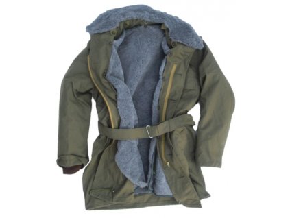 Kabát 85 s vložkou, límcem a kapucí, originál ČSLA, nepoužitý