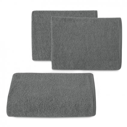 Klasický sivý bavlnený uterák TIANA1 (Rozměr 30 x 50 cm)