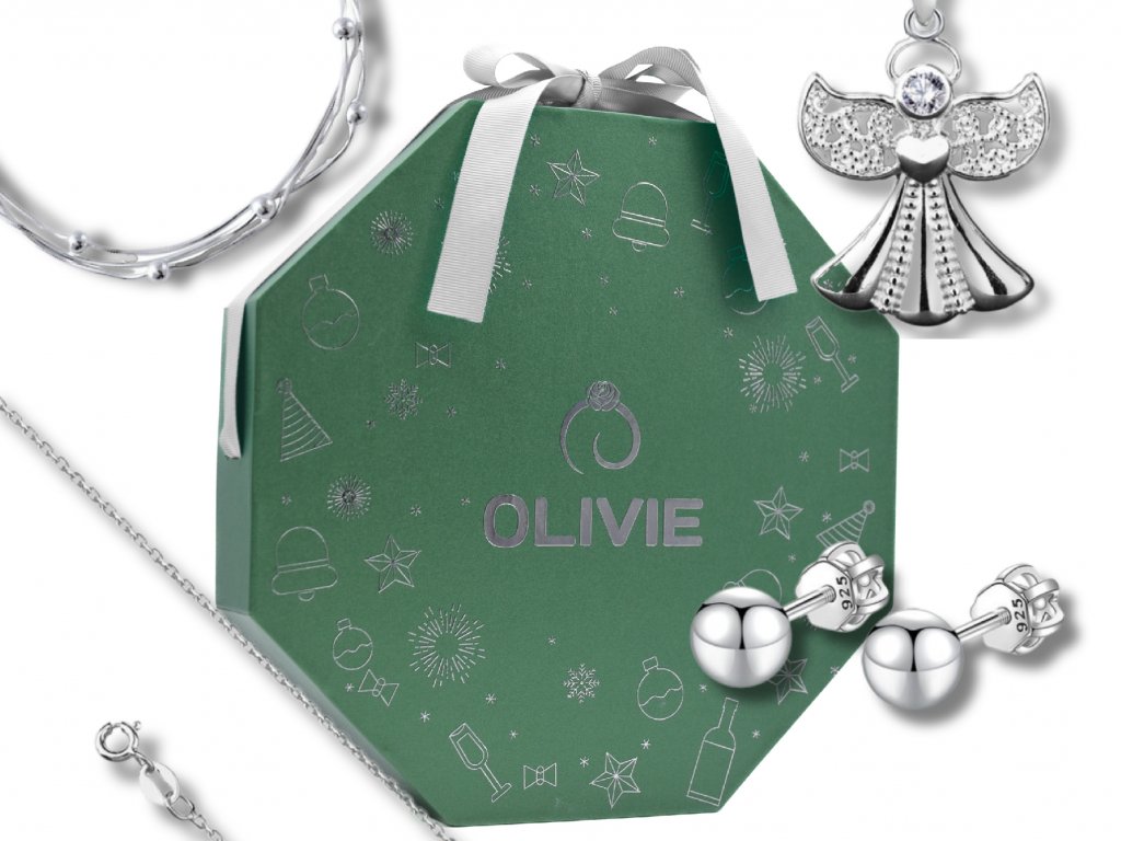 Adventní kalendář ANDĚL plný šperků na Vánoce od OLIVIE.