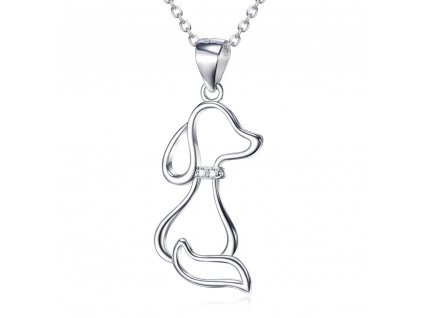 Stříbrný náhrdelník PES od OLIVIE stříbro šperk dárek pejsek štěňátko