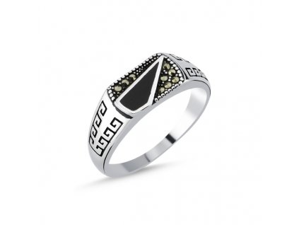 Pánský stříbrný prsten MARKAZIT ze stříbrnictví OLIVIE.