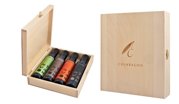 Elegantní dárková kazeta olivových olejů Chiavalon