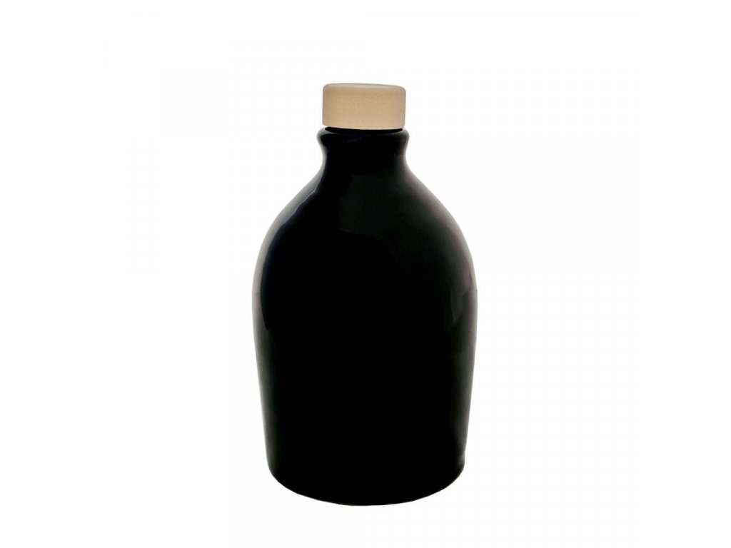 Keramická dóza na olivový olej černá 250 ml