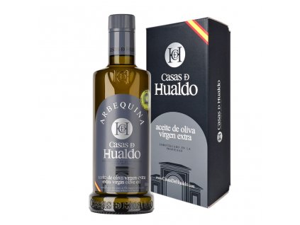 Casas de Hualdo Arbequina 500 ml – prémiový extra panenský olivový olej v dárkové kazetě