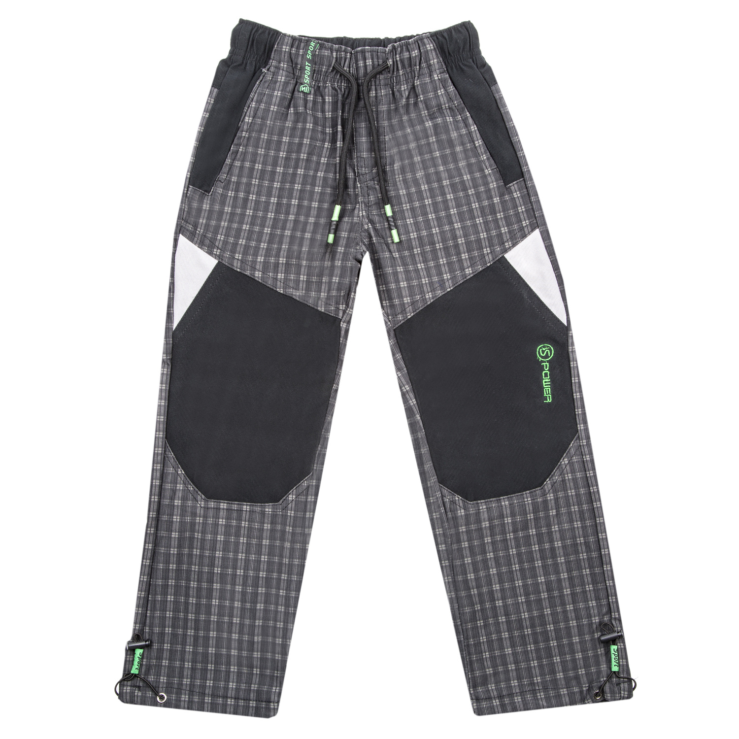 Chlapecké outdoorové kalhoty - GRACE B-84265, šedozelená/ zelená aplikace Barva: Šedá, Velikost: 116