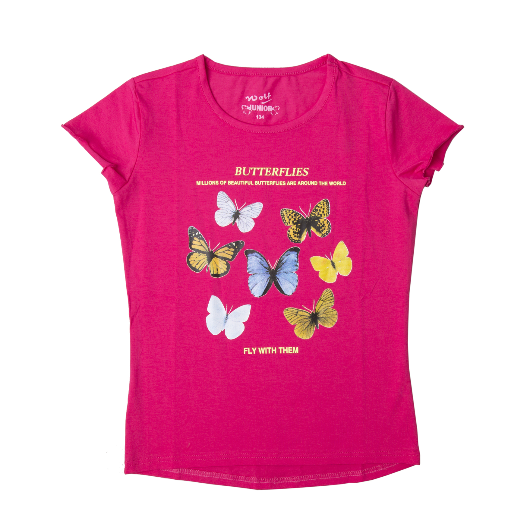 Dívčí tričko - Wolf S2114, růžová sytě Barva: Růžová sytě, Velikost: 152