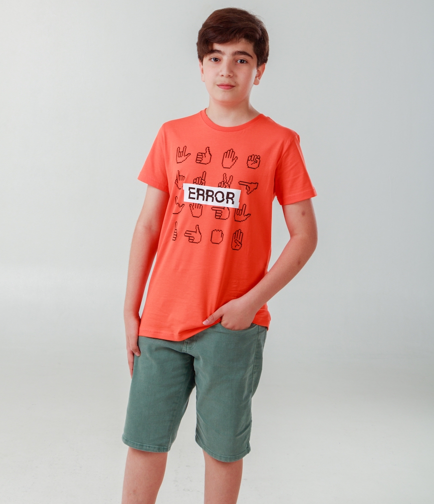Chlapecké triko - WINKIKI WTB 01773, oranžová/ 360 Barva: Oranžová, Velikost: 140