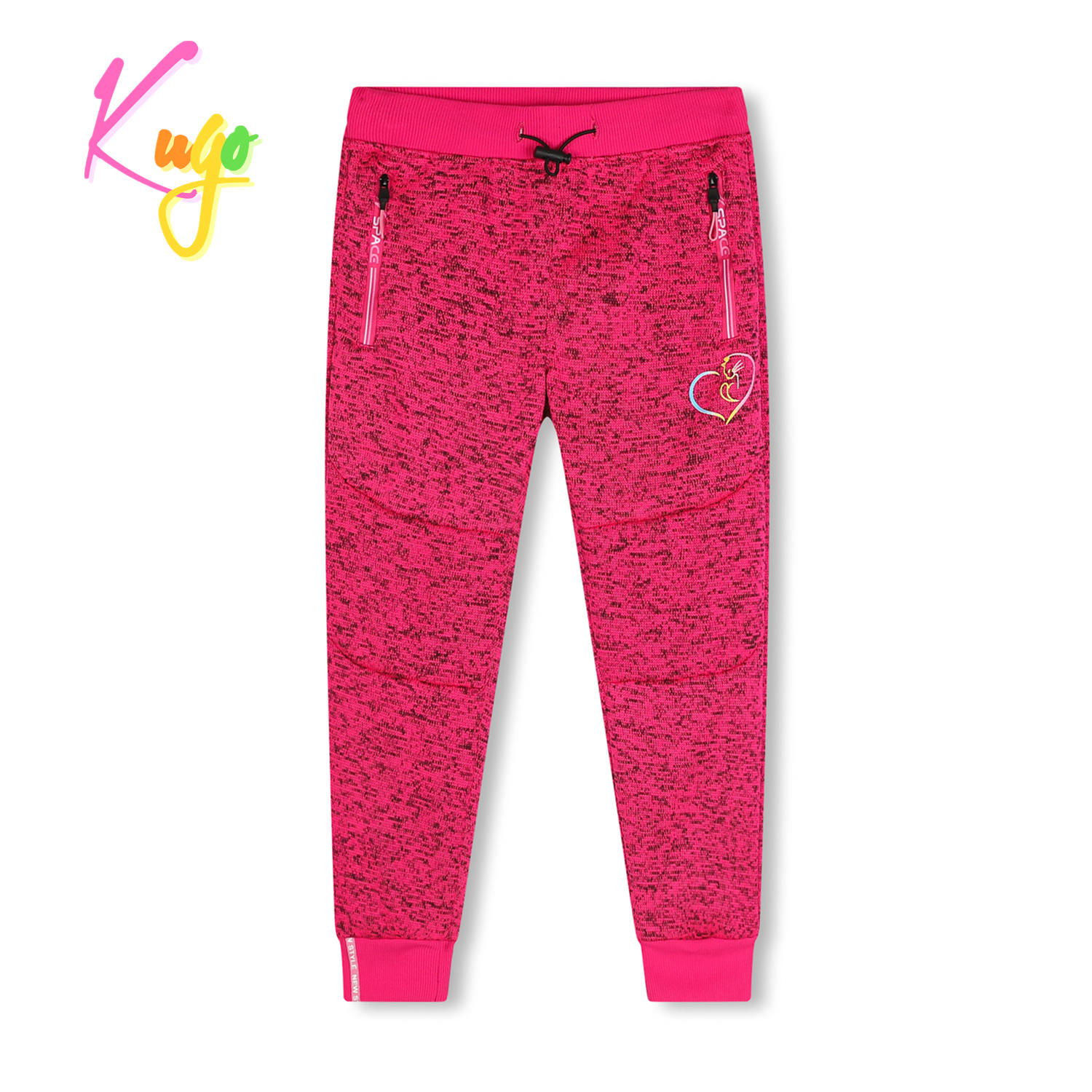 Dívčí outdoorové tepláky - KUGO HT1925, růžová Barva: Růžová, Velikost: 116