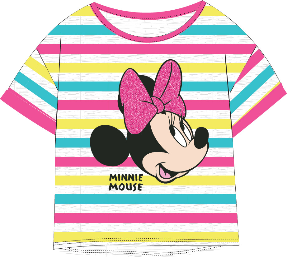 Minnie Mouse - licence Dívčí tričko - Minnie Mouse 52029462, šedá / proužek Barva: Šedá, Velikost: 122