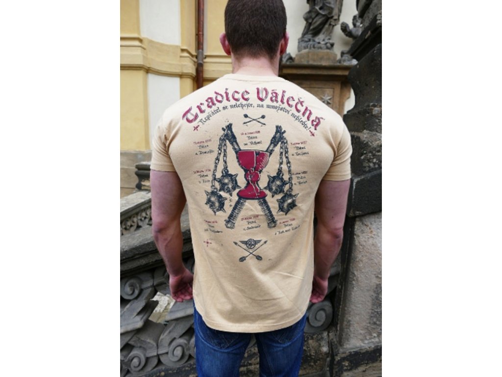 Radical Wear pánské triko Tradice válečná písková obr1
