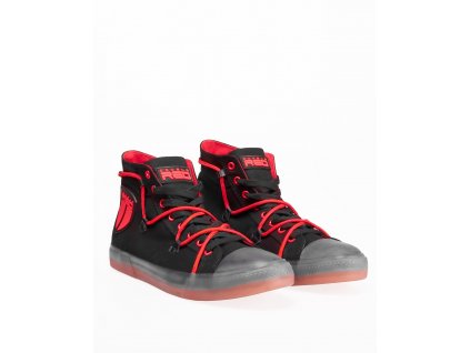 Boty Double Red SPIDEX CANVAS Shoes Black/Red