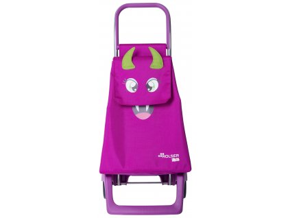 Rolser Monster Kid MF Joy 2 dětská nákupní taška na kolečkách, růžová
