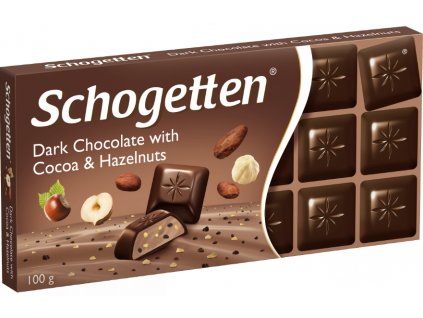 Schogetten 100 g Hořká čokoláda, kakao a lískové ořechy