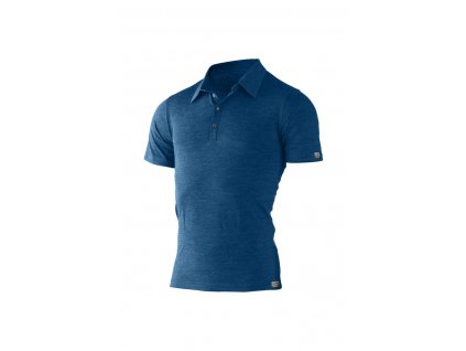 Lasting pánská merino polo košile ELIOT modrá