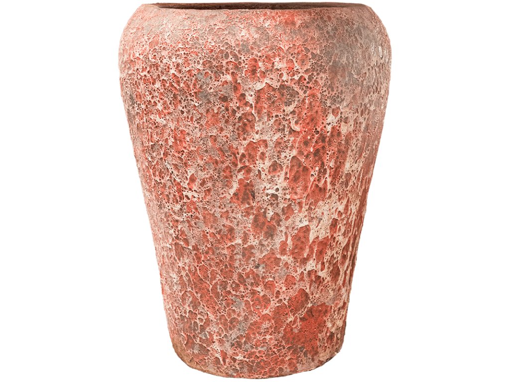 Moderní keramický květináč Baq Lava, Coppa relic pink