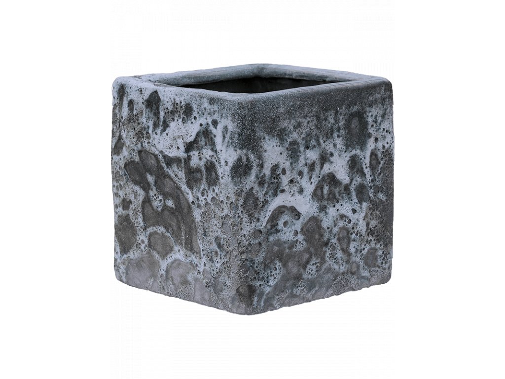 Moderní keramický květináč Baq Lava, Cube relic jade (glazed inside)