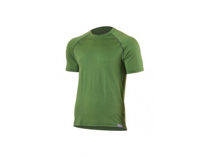 Lasting QUIDO 6060 zelené pánské vlněné merino triko