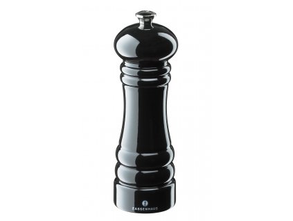 020236 BERLIN - černý mlýnek na sůl výšky 18 cm od špičkové německé značky Zassenhaus.