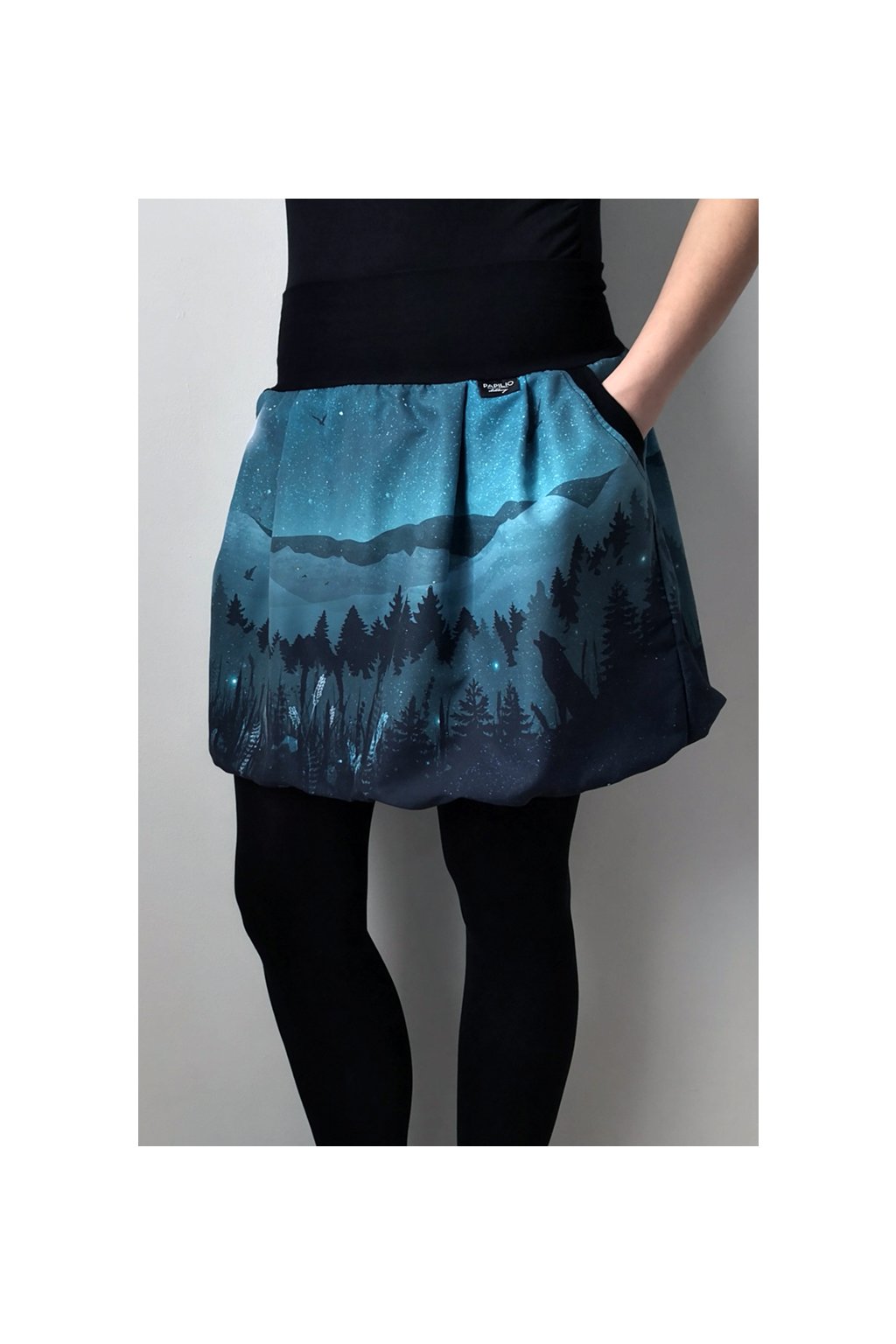 Balonová sukně Vlk za úplňku | polyester
