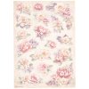 stamperia romance forever a4 rice paper floral bac