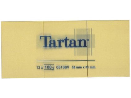 Samolepicí bloček, žlutá, 38 x 51 mm, 12x 100 listů, TARTAN 7100172232