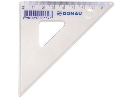 Trojúhelníkové pravítko, plastové, 45°, 8,5 cm DONAU