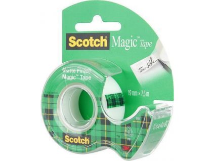 Lepicí páska "Magic Tape 810", s odvíječem, 19mm x 7,5m, 3M/ SCOTCH