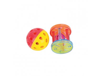 Aktives Fußspielzeug für Papageien Fun Ball 'n' Wagon Wheel mit einem Durchmesser von 4 cm