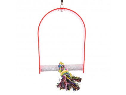 Spielzeug für mittlere Papageien und Vögel Schaukel mit Pediküre-Sitzstange L