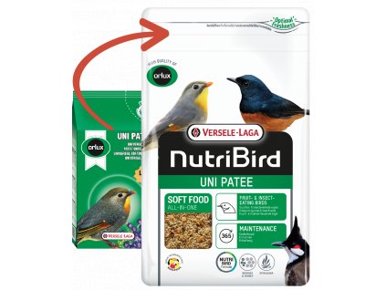 Futter für obstfressende und insektenfressende Vögel Orlux Uni Patee 1 kg