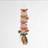 Lustiges Spielzeug für Papageien mit Sisal Flower Tower Pinata Größe 7,5 x 35 cm