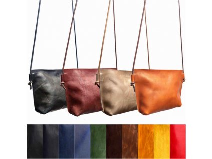 Malá kožená kabelka přes rameno | mnoho barev | Česká výroba