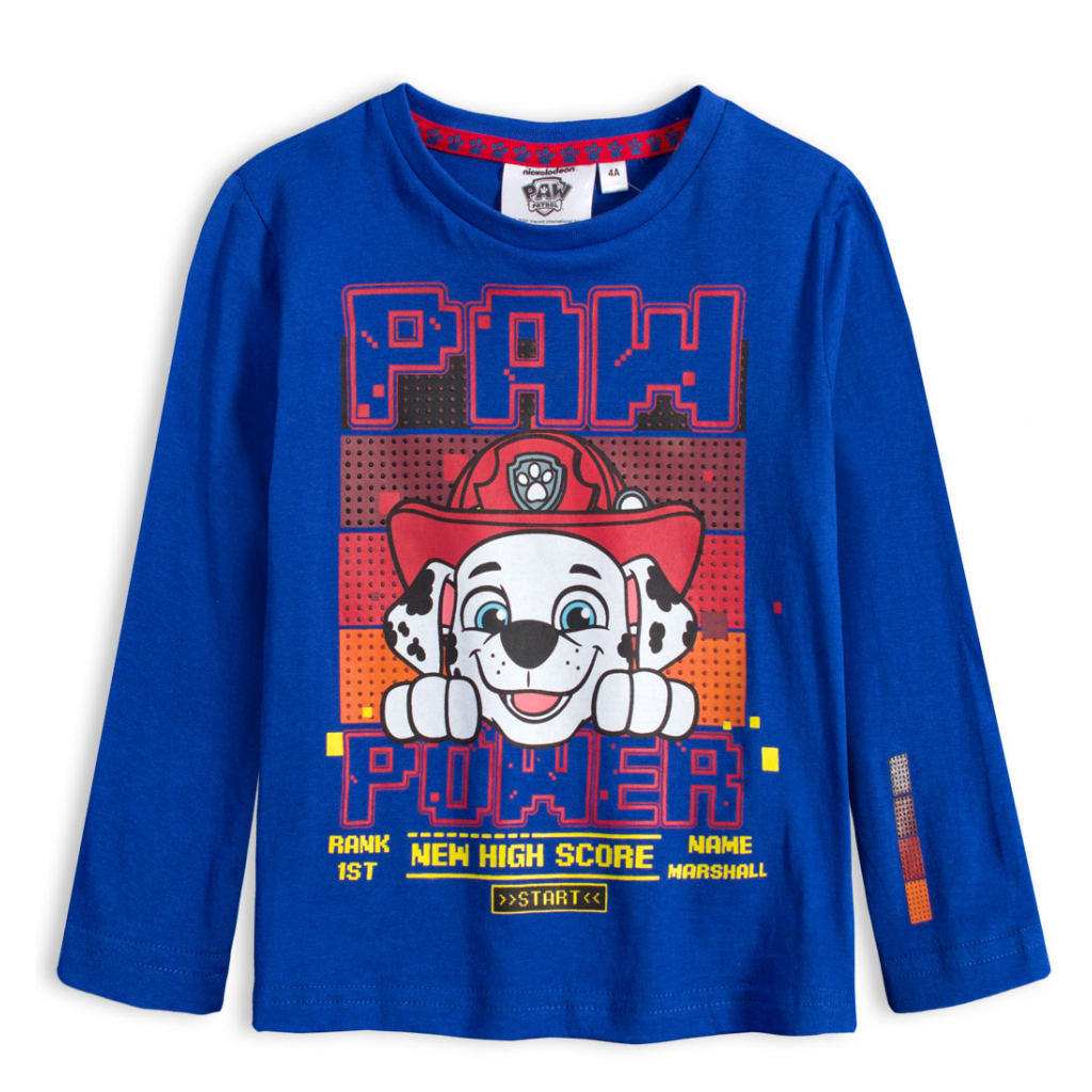 Chlapčenské tričko PAW PATROL MARSHALL modré