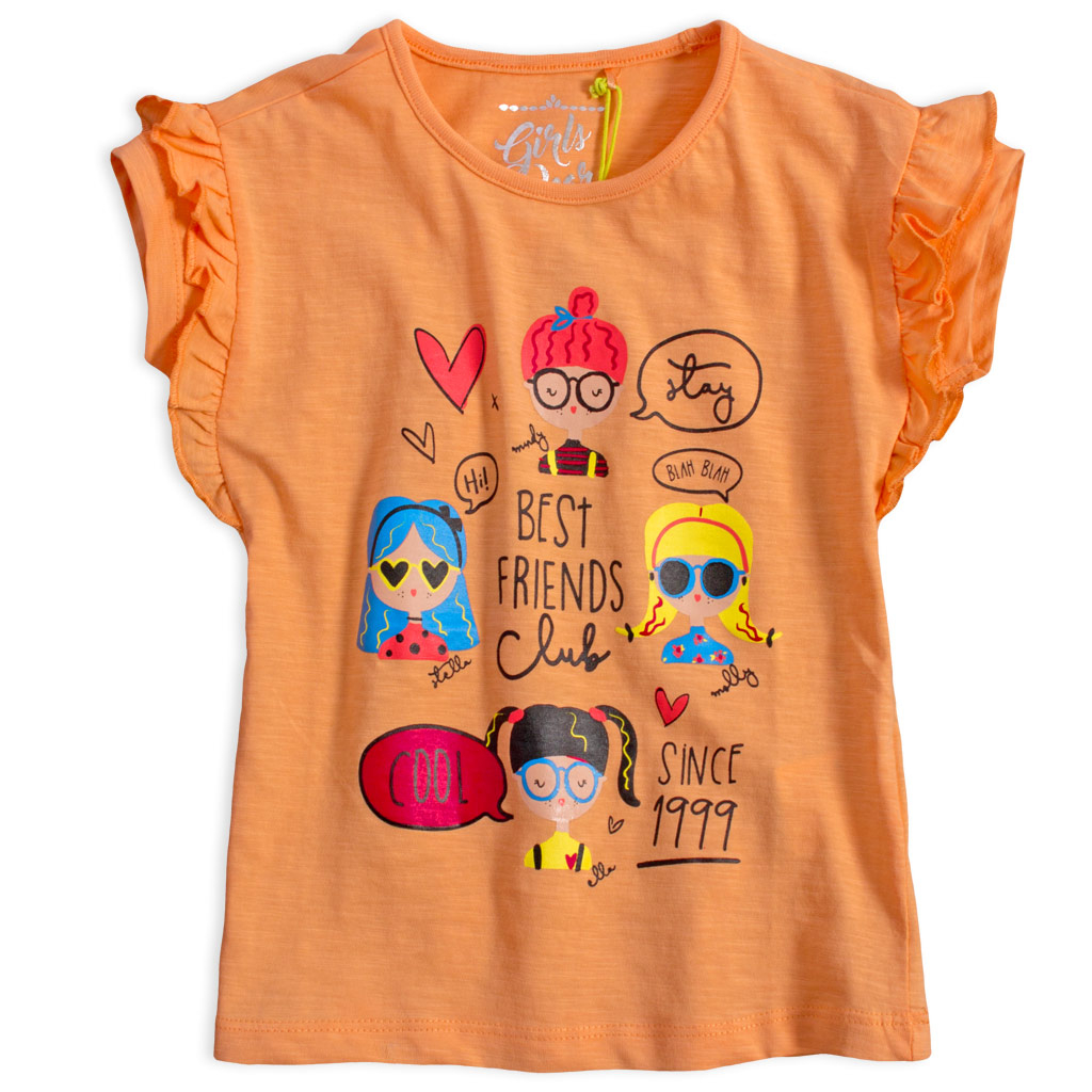 Dievčenské tričko  LEMON BERET COOL FRIENDS oranžové