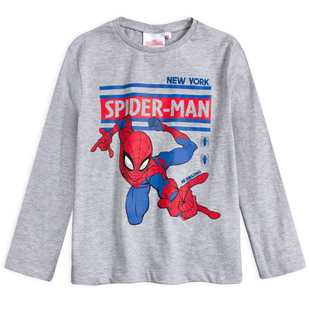 Chlapčenské tričko MARVEL SPIDERMAN BE AMAZING šedé